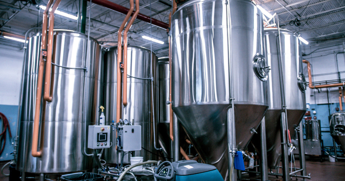 Brewery vats for craft beer